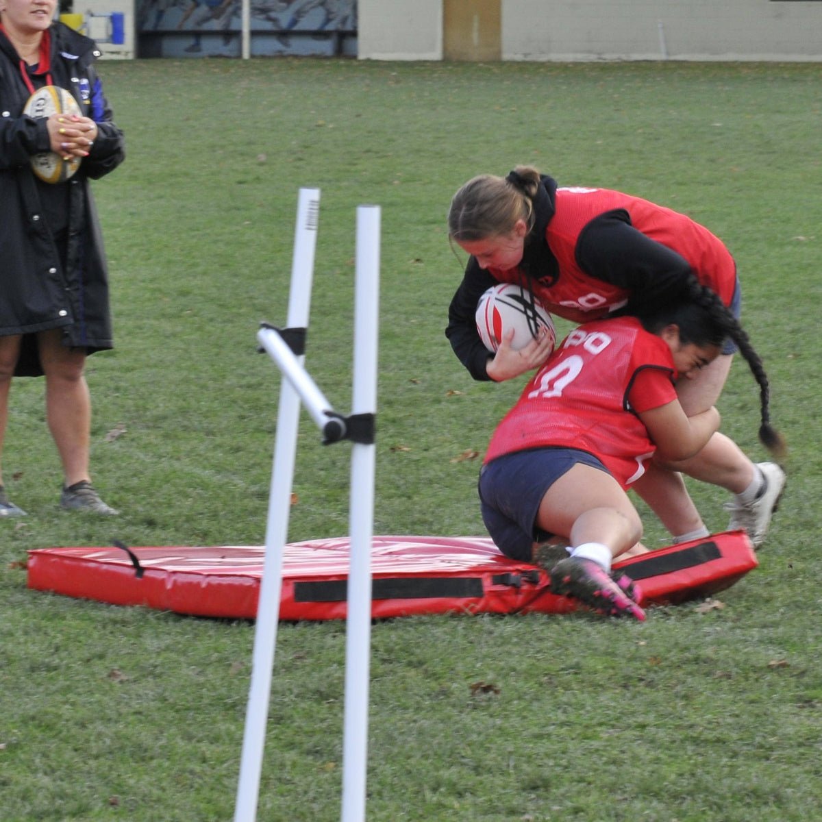 Junior Rugby Tackle Safety Mat - Red