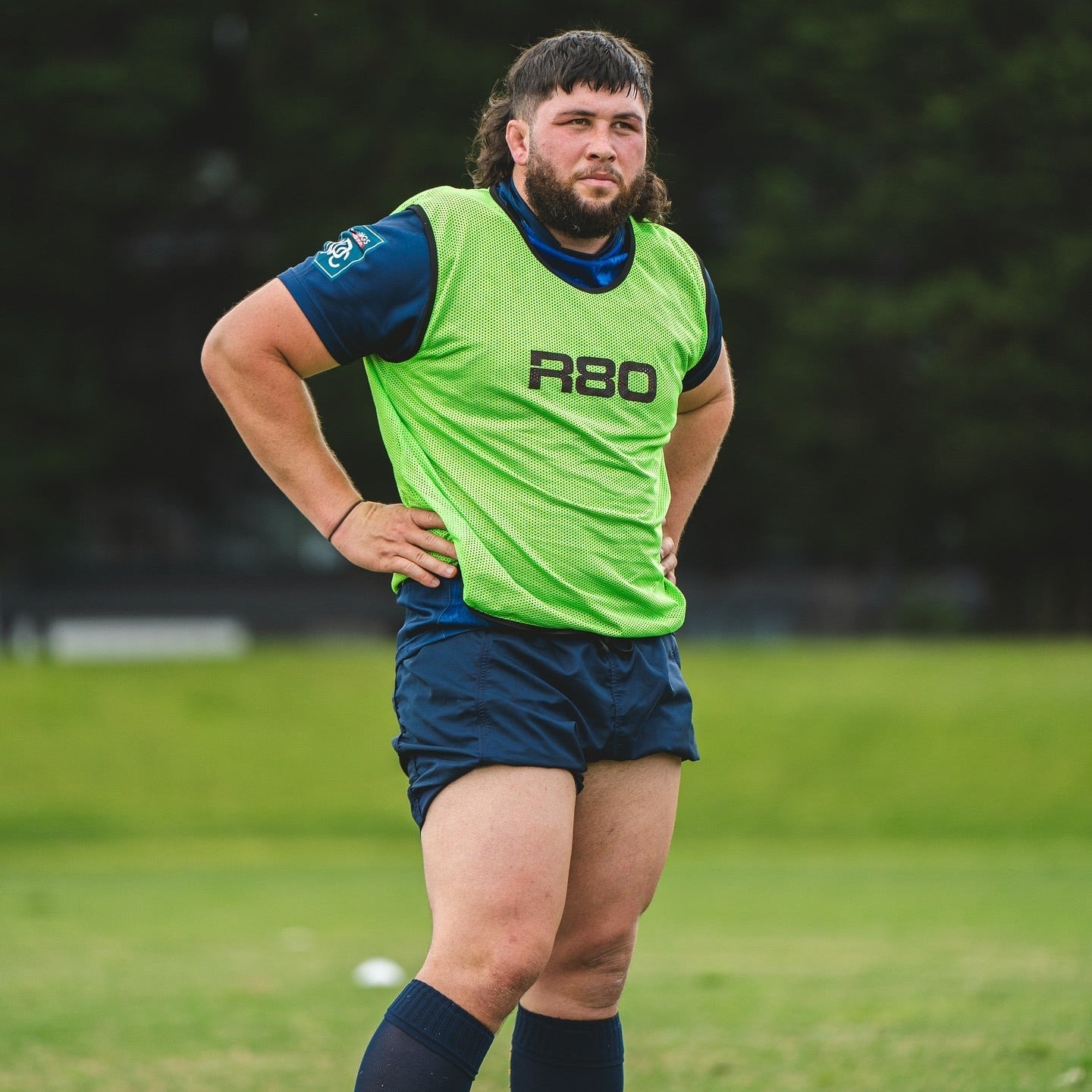 R80 Pro Reversible Training Bibs - LargeYellow and Orange