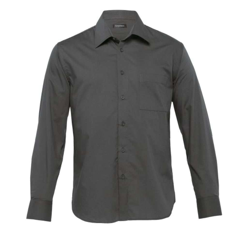 The Republic Long Sleeve Shirt - Mens - charcoalS