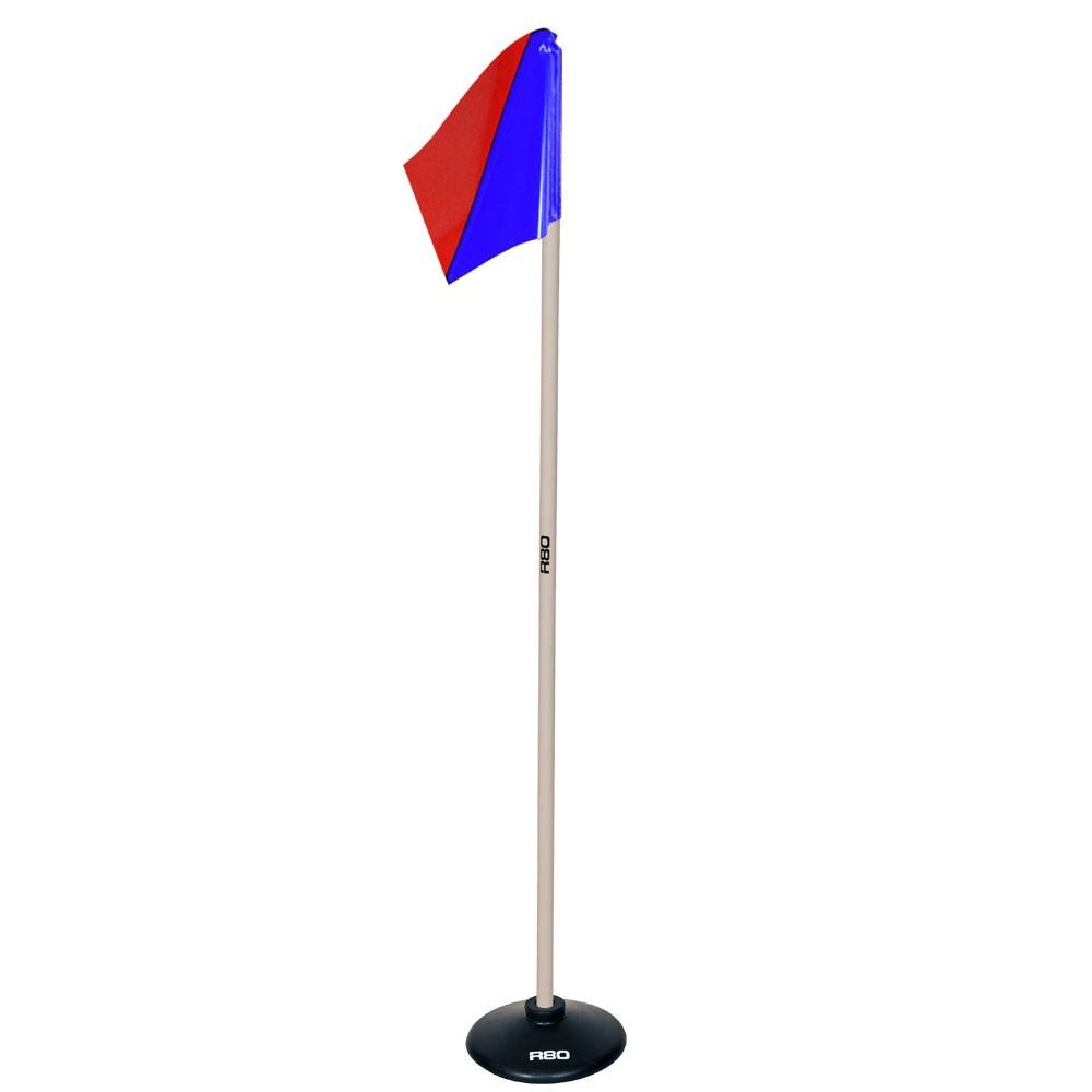 Artificial Surface / Indoor Pole with Club Colour Flag - Red / Blue