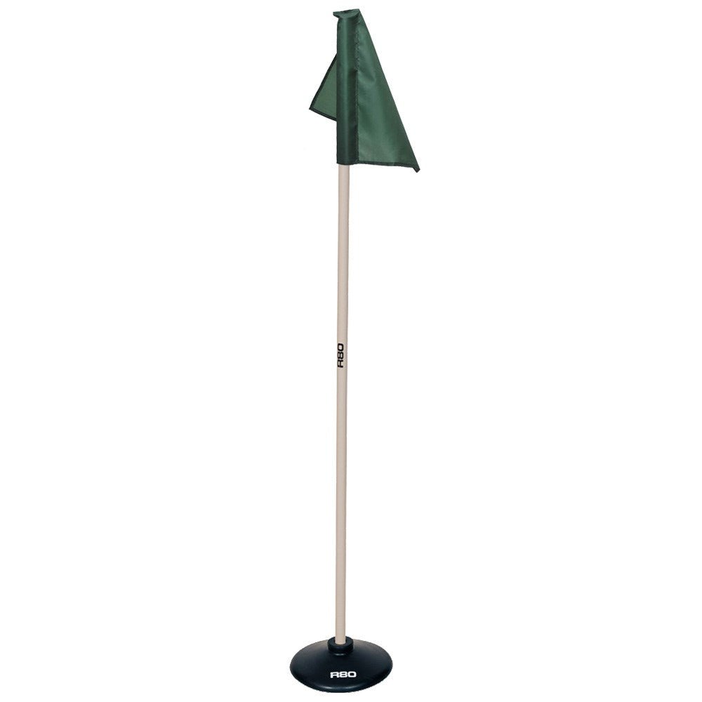 Artificial Surface / Indoor Pole with Nylon Flag - Green