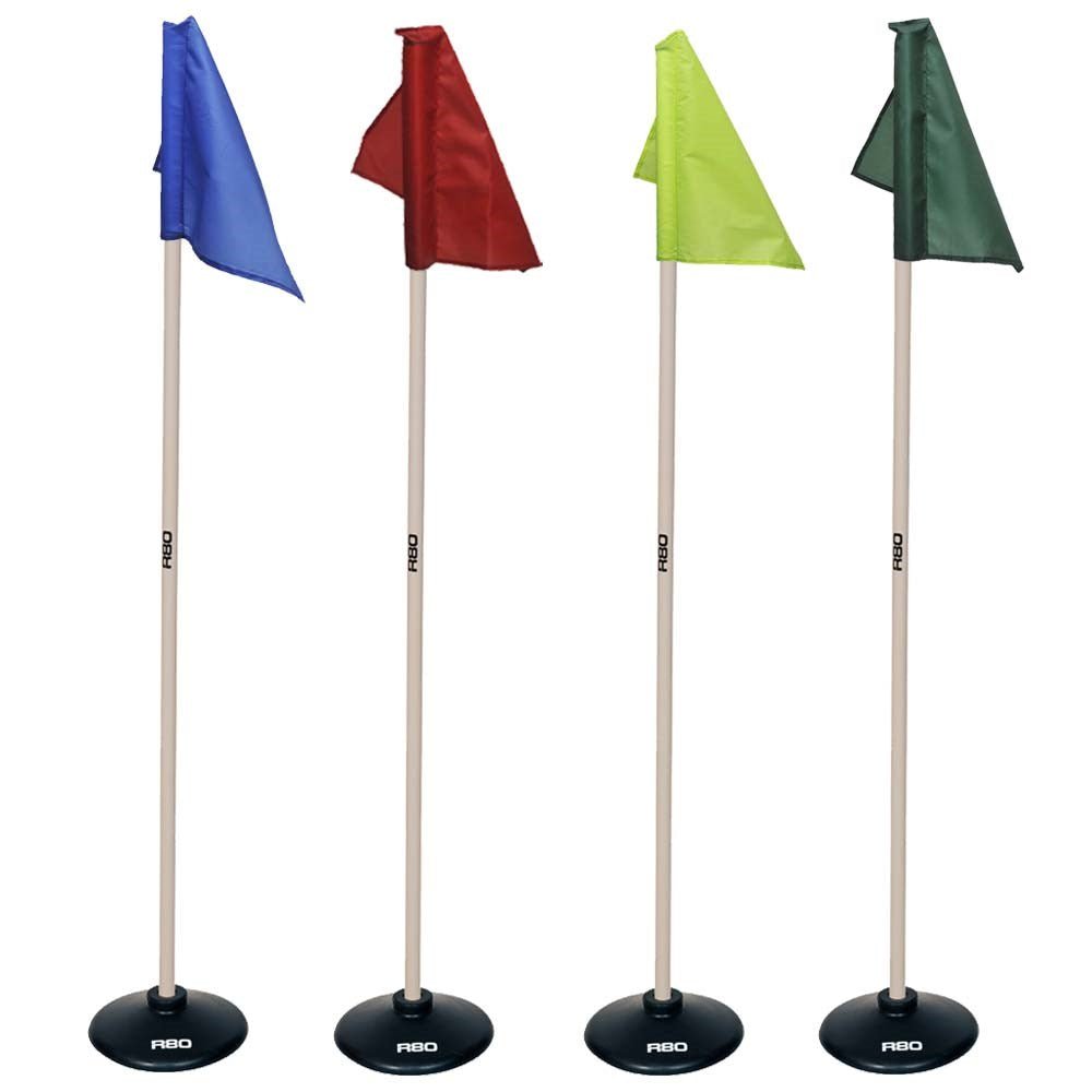 Artificial Surface / Indoor Pole with Nylon Flag - Green