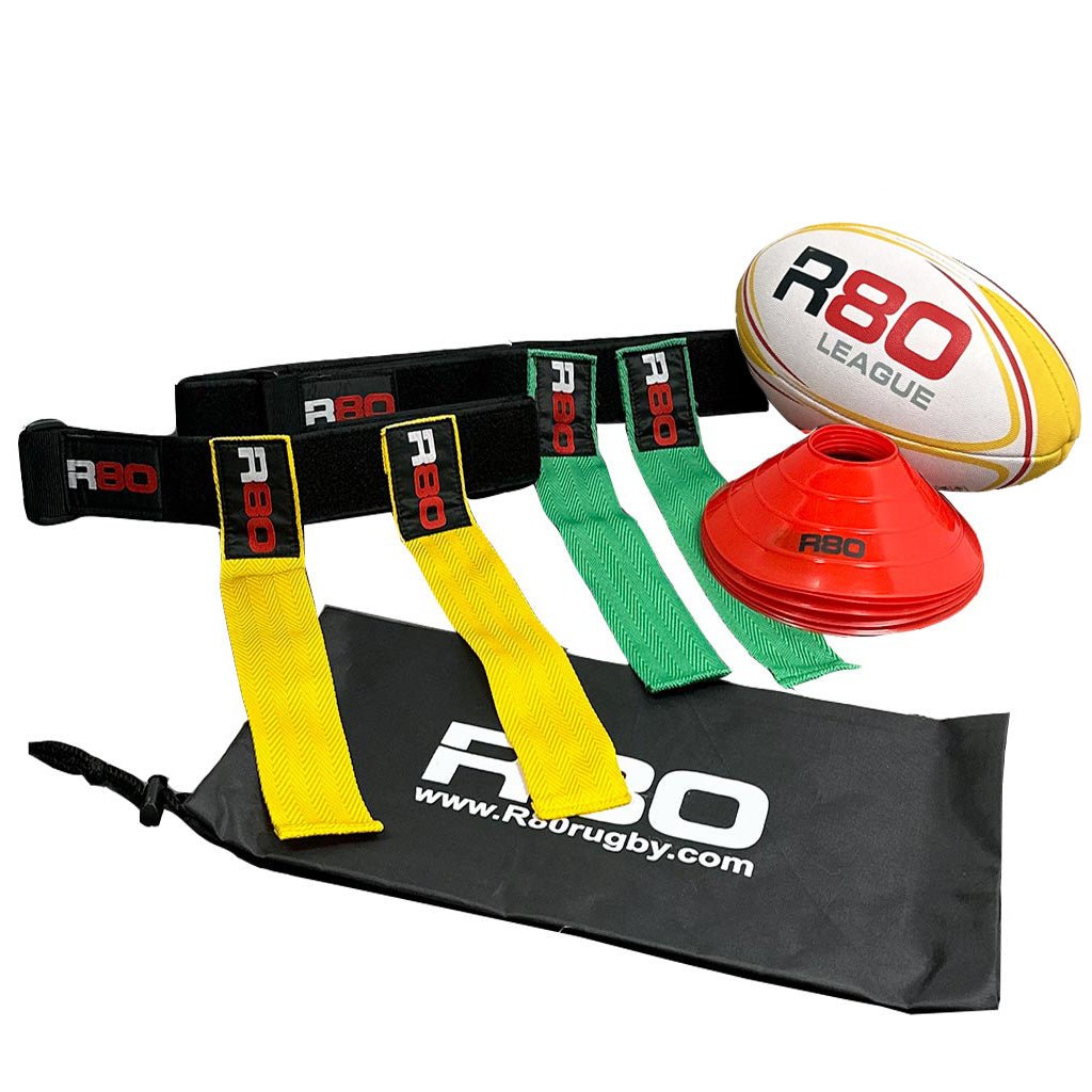 Back Yard Rippa Footy Pack - Kids - 115cm belts suits age 3 - 10 / Junior League Ball