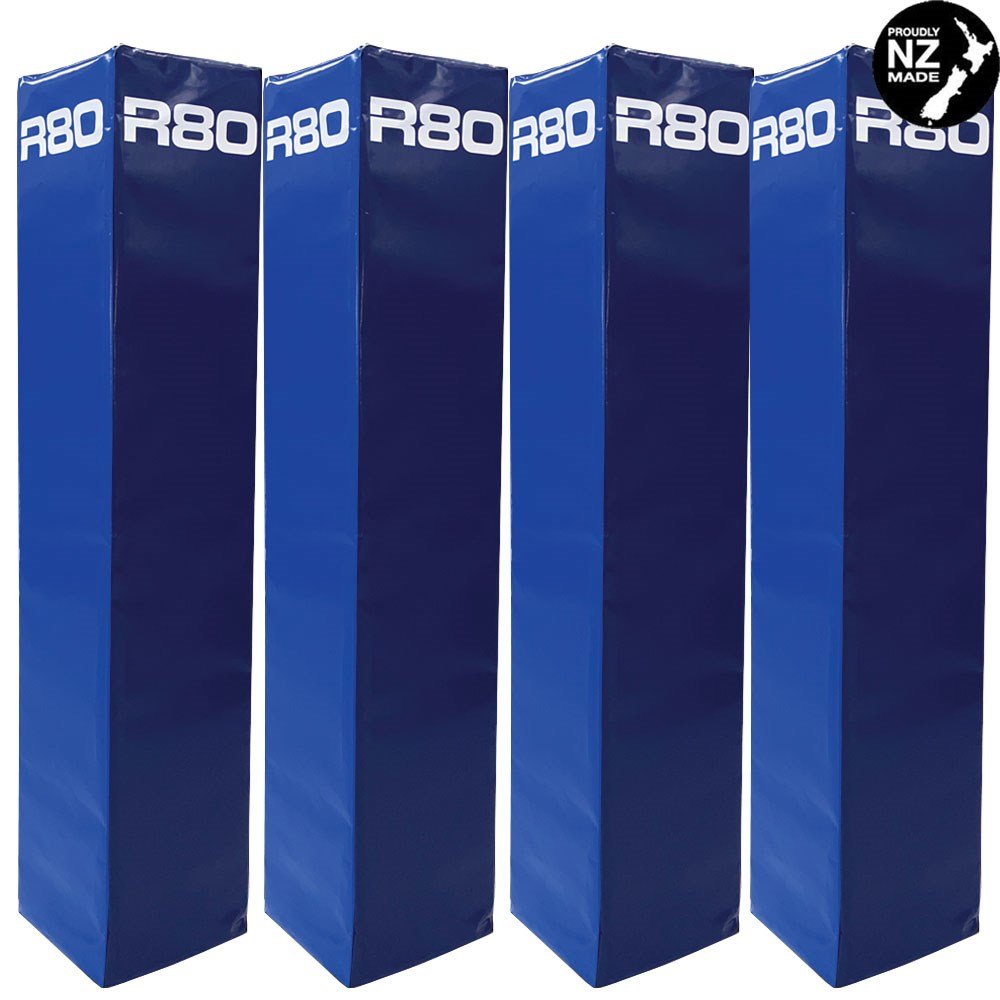 R80 Club Coloured Rugby Goal Post Protector Pads - Royal Blue & Navy Blue
