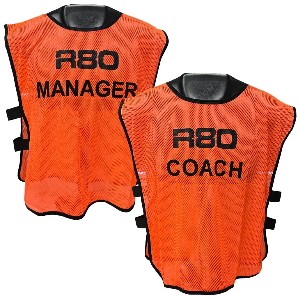 Coach & Manager Printed Bibs - R80 Rugby