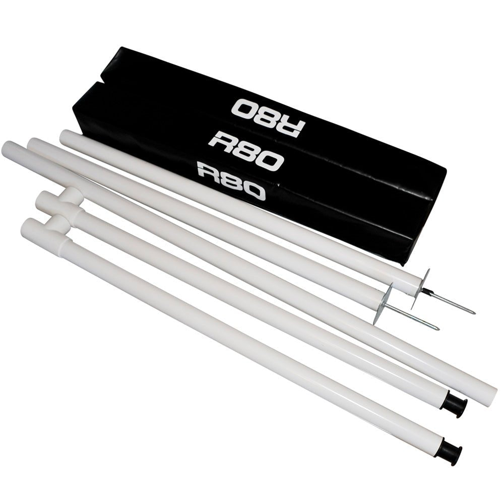 R80 Junior Premier Portable Goal Posts with Pads -
