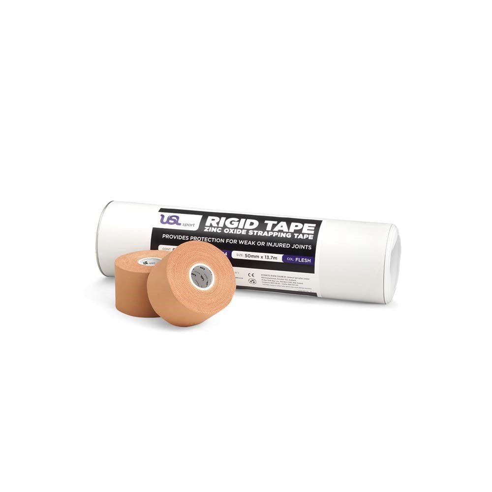 Premium Rigid Sports Tape Box Qtys - 50mm x 13.7m 6DrumFlesh