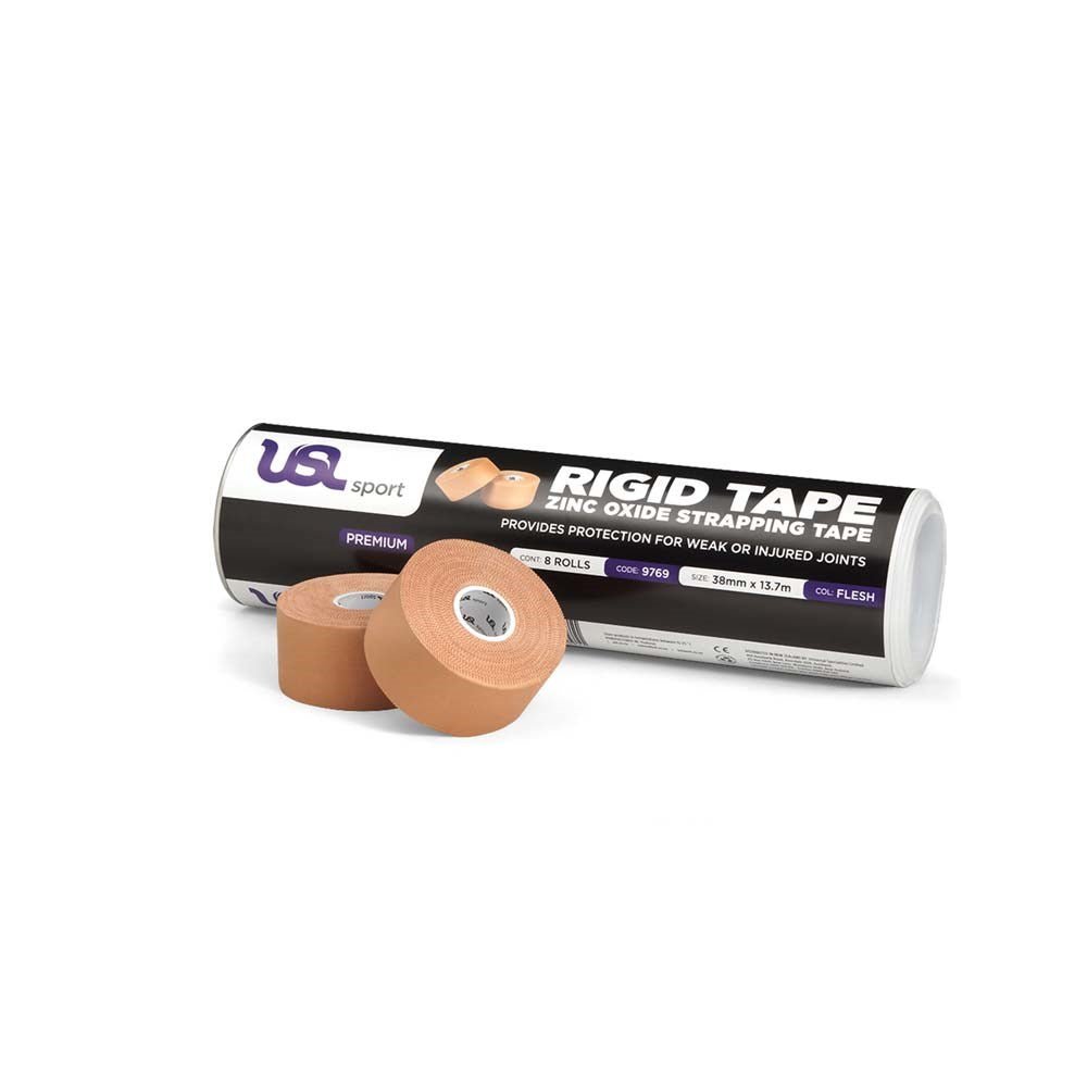 Premium Rigid Sports Tape Box Qtys - 38mm x 13.7m 8DrumFlesh