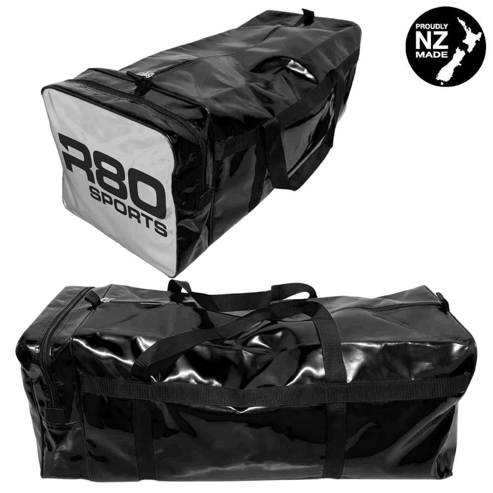 R80 Club Kit Colours Gear Bag Black with End Pocket - WhiteMedium