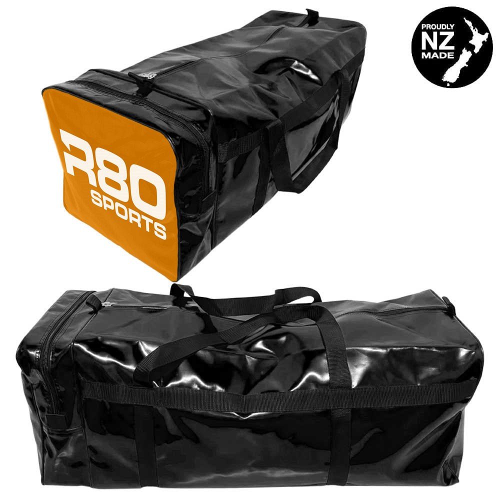 R80 Club Kit Colours Gear Bag Black with End Pocket - OrangeMedium