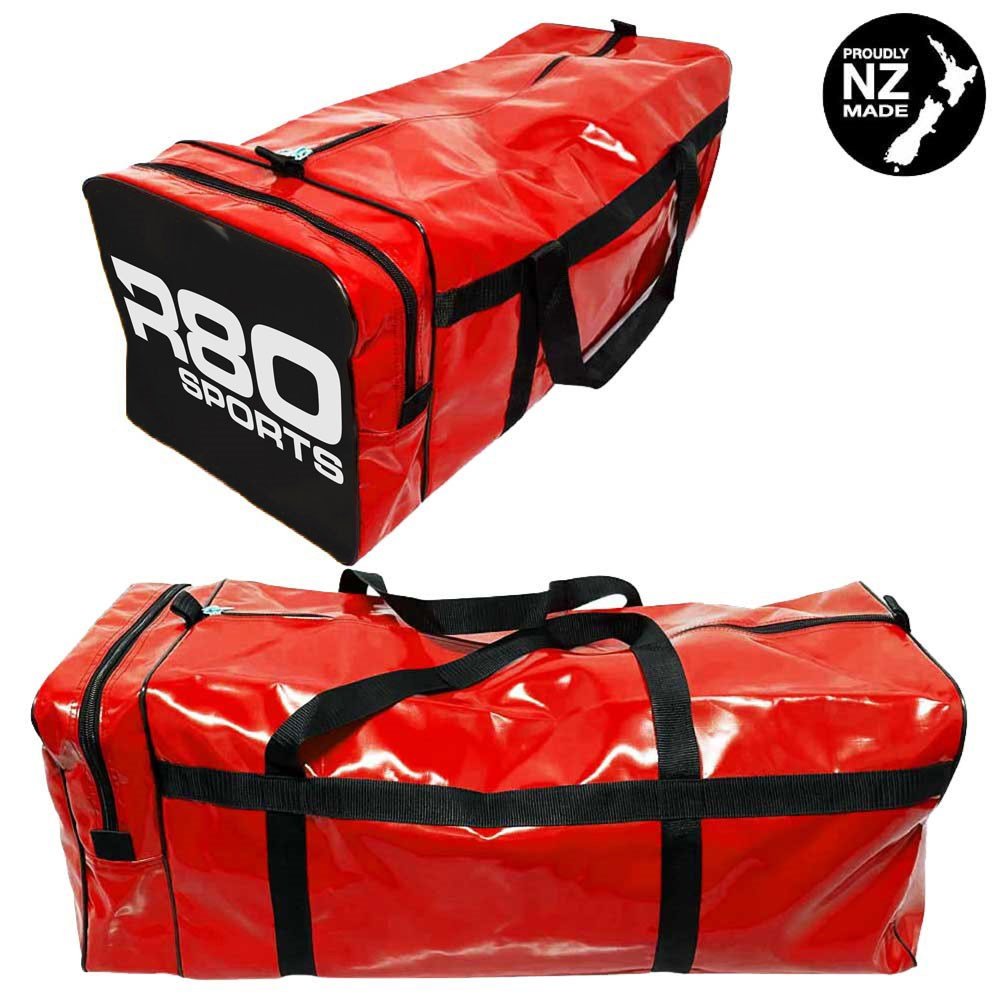 R80 Club Kit Colours Gear Bag Red with End Pocket - BlackMedium