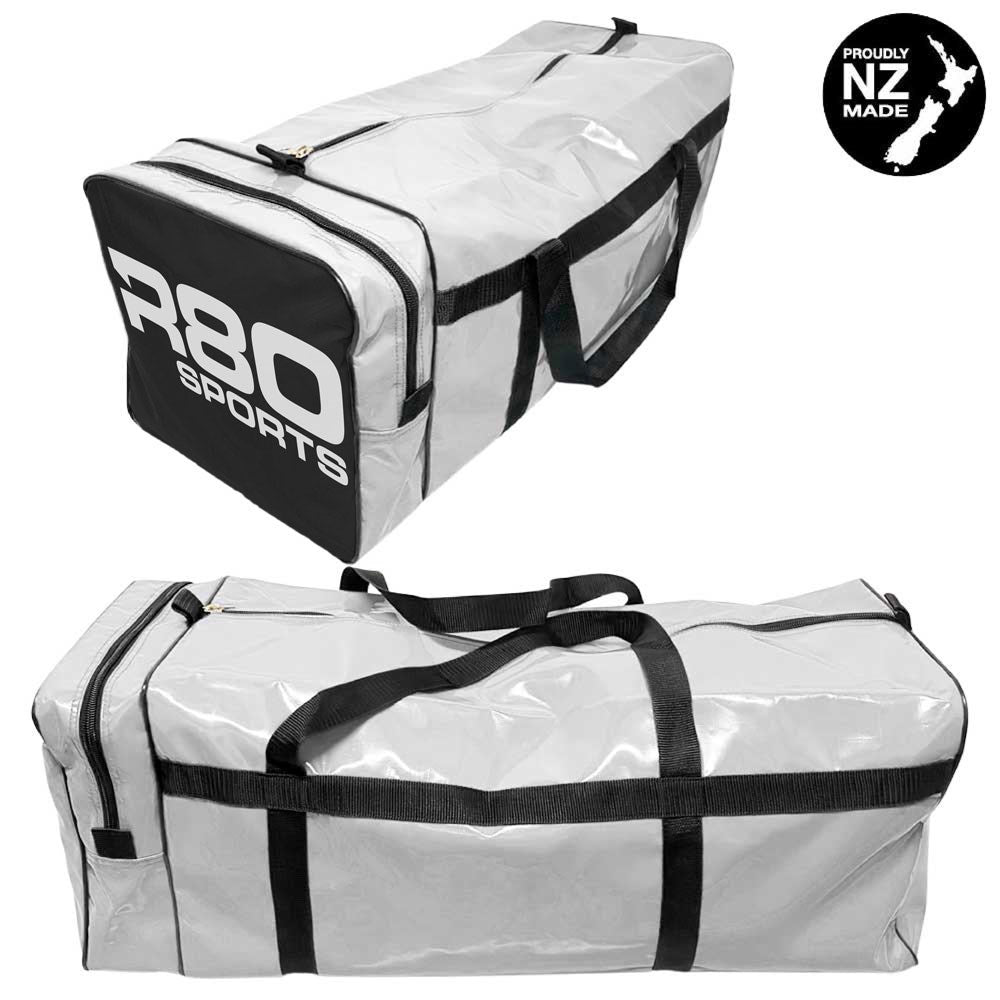 R80 Club Kit Colours Gear Bag White with End Pocket - BlackMedium
