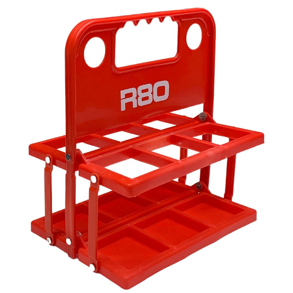 R80 Foldable Carrier with 6 Bottles - White/Black