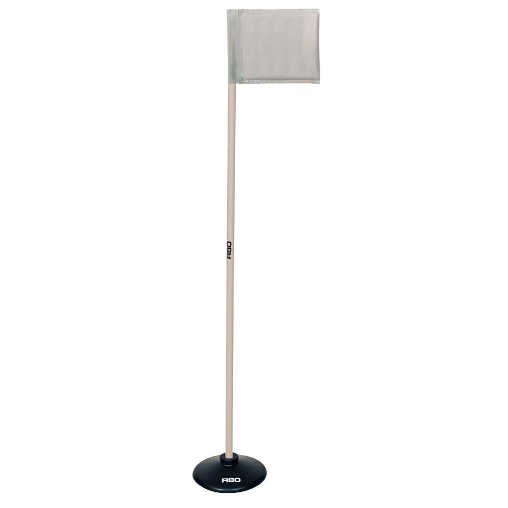 R80 Artificial Surface / Indoor Pole with Rigid Flag - White