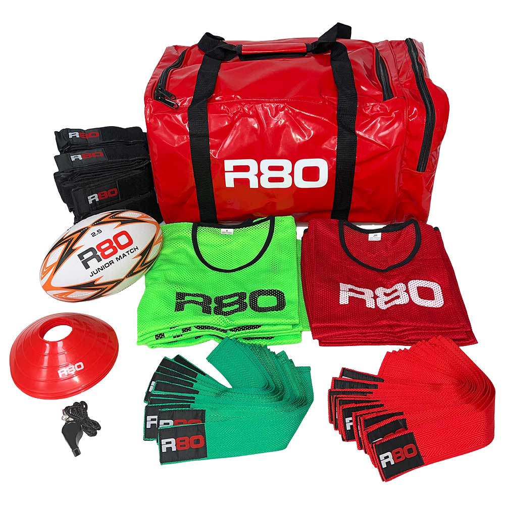 R80 Junior Rippa Game On Team Sets - Green / RedJunior 115cm suits 4 to 10 year oldsJunior - 4 to 8 years