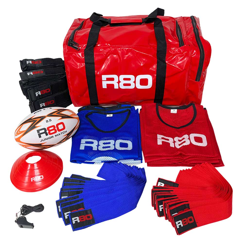 R80 Junior Rippa Game On Team Sets - Blue / RedJunior 115cm suits 4 to 10 year oldsJunior - 4 to 8 years