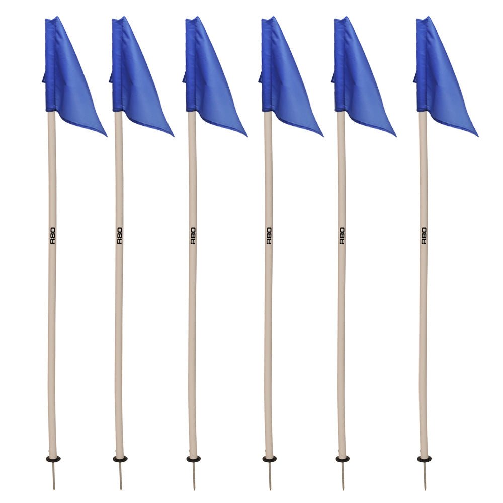 R80 Junior Rippa Team Sets with Posts & Corner Poles - Blue / RedJunior 115cm suits 4 to 10 year oldsJunior - 4 to 8 years