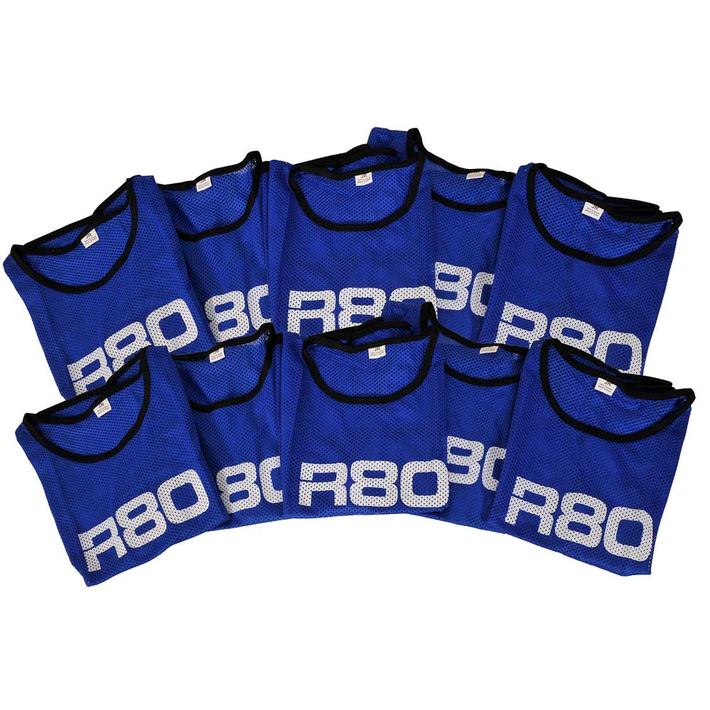 R80 Mesh Training Bibs Set of 10 - JuniorBlue