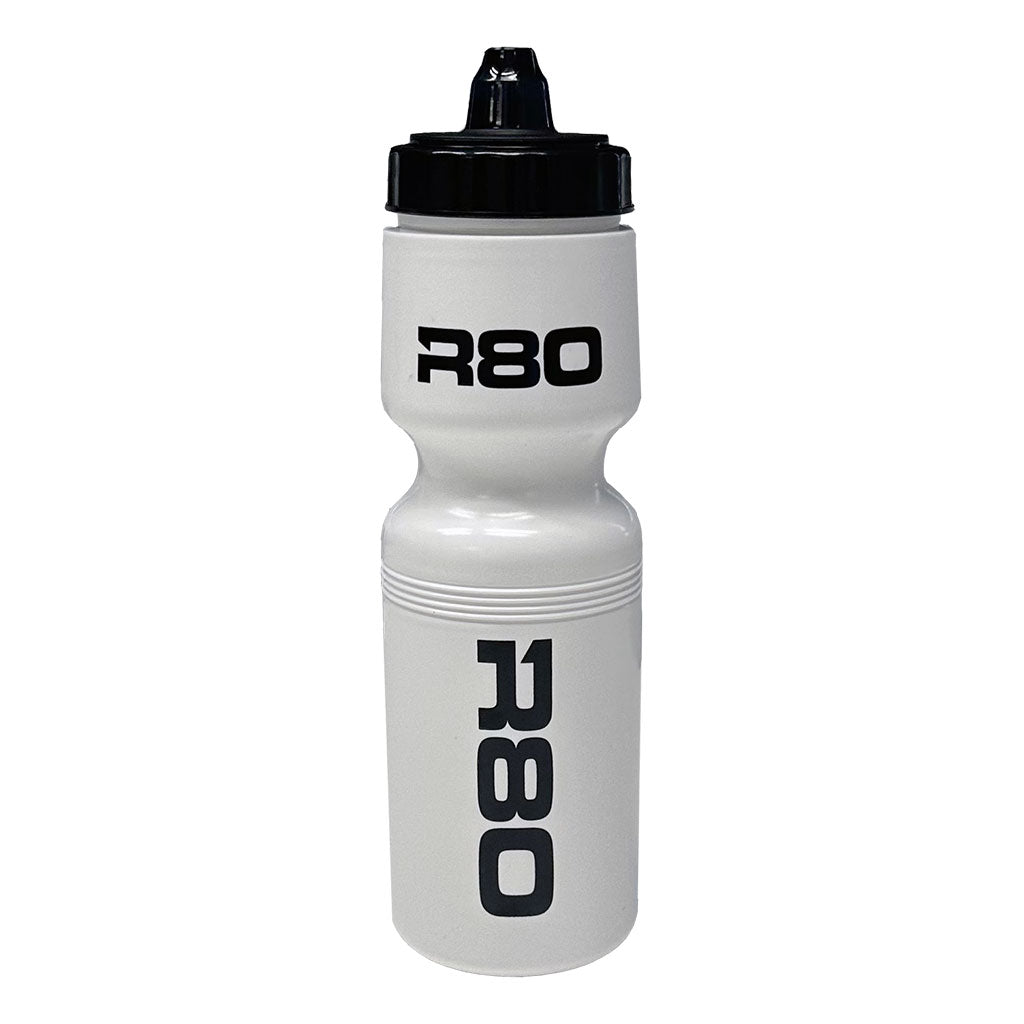 R80 Stock Water Bottle White / Black - R80 Rugby
