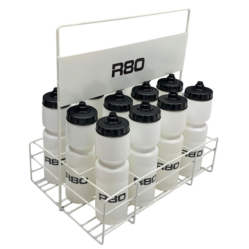 R80 Wire Drink Bottle Carrier with 12 Bottles - White/Black