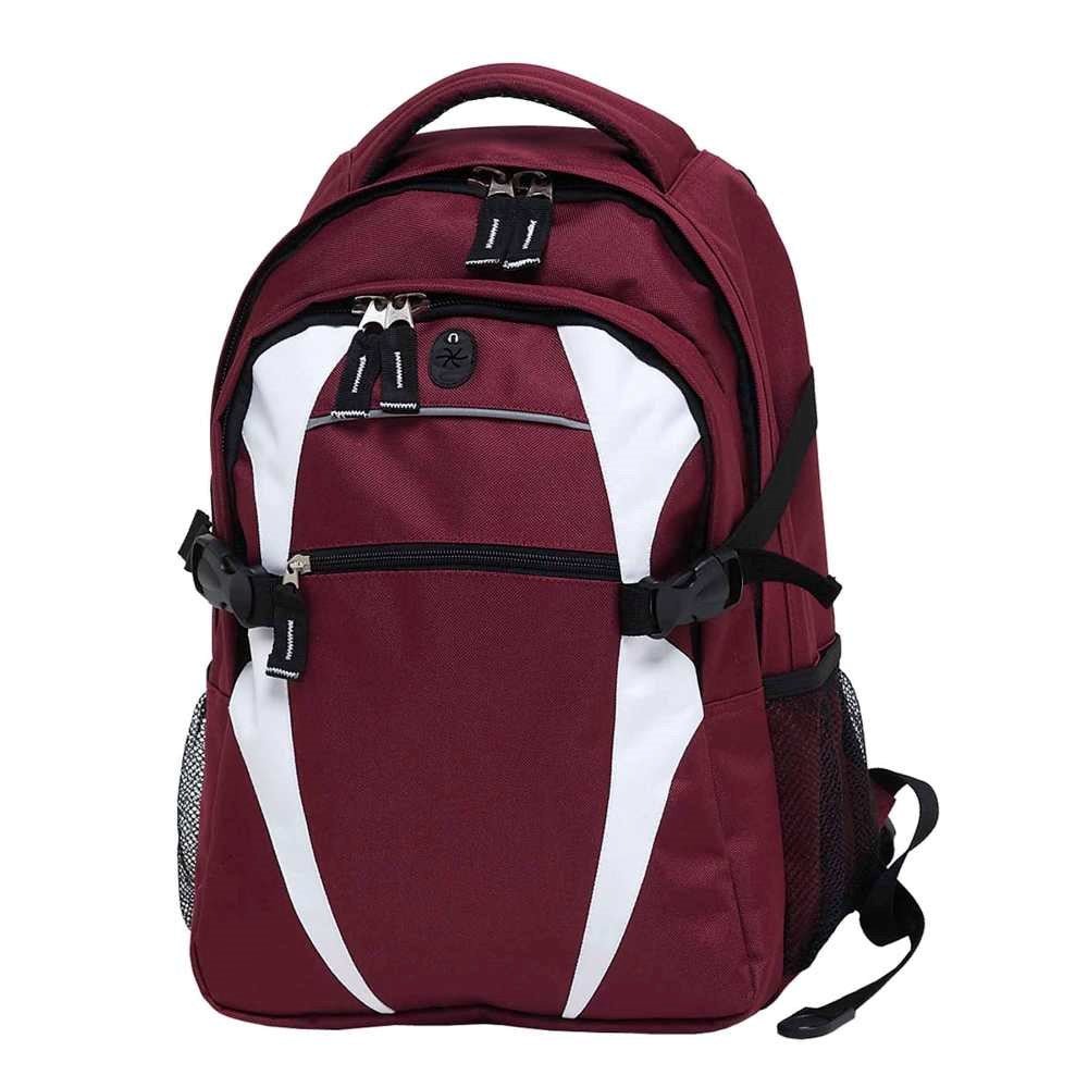 Spliced Zenith Backpack - Maroon/White