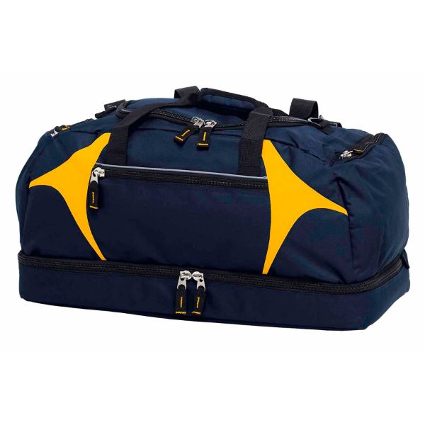 Spliced Zenith Sports Bag - Navy/Gold
