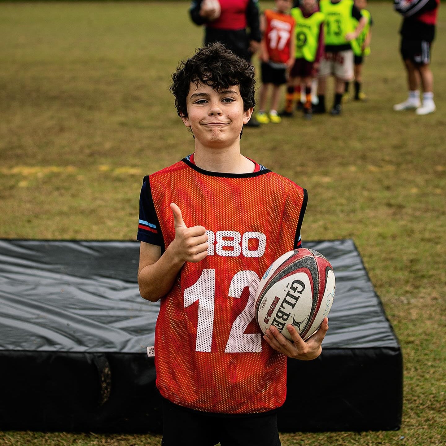 1 - 15 Numbered Training Bib Sets - SmallRed