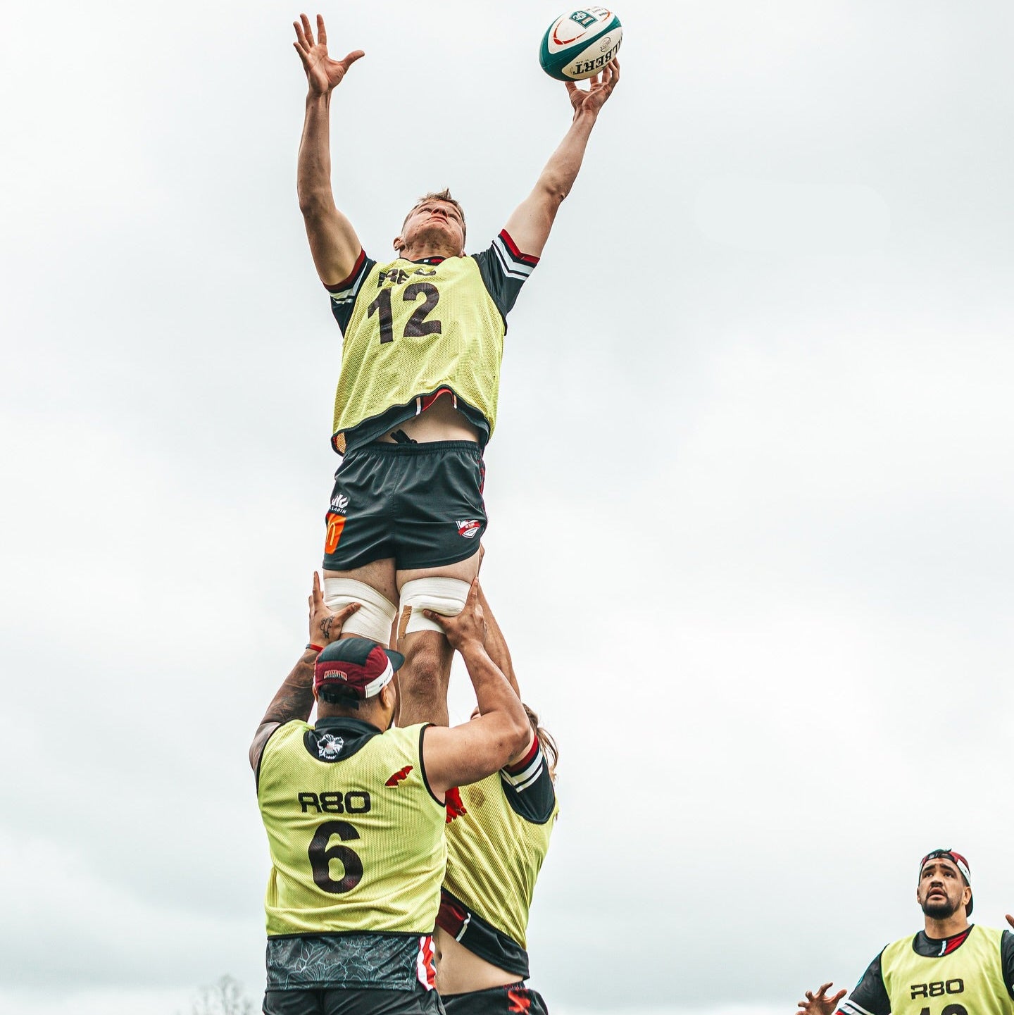 1 - 25 Numbered Training Bib Sets - SmallRed