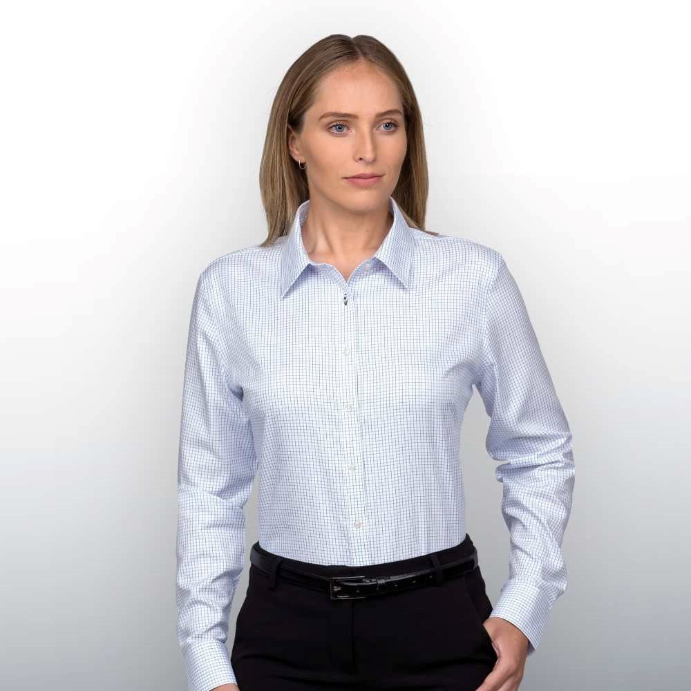 Barkers Lyndhurst Check Shirt – Womens - white/blue18