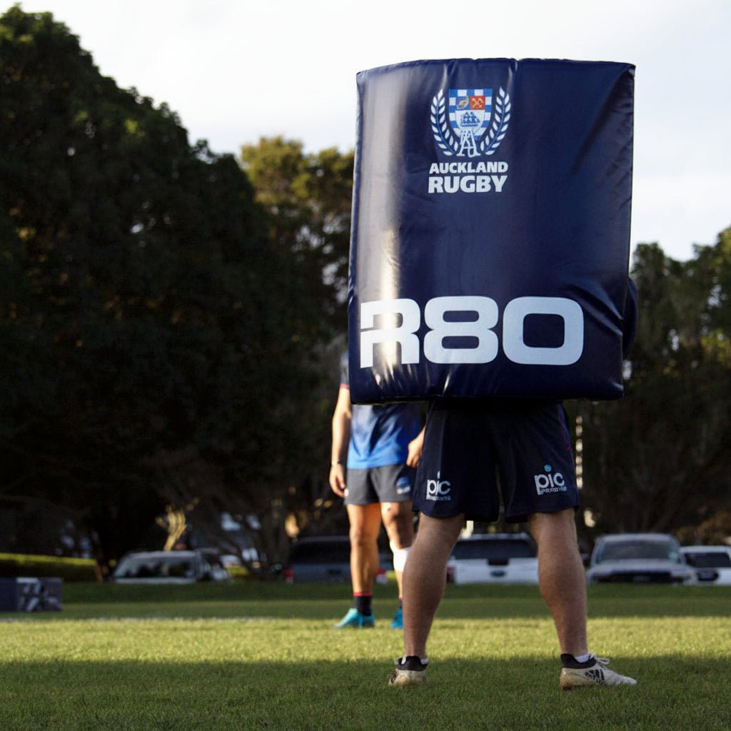 Custom Branded High Ball Catch Pads - Navy Blue