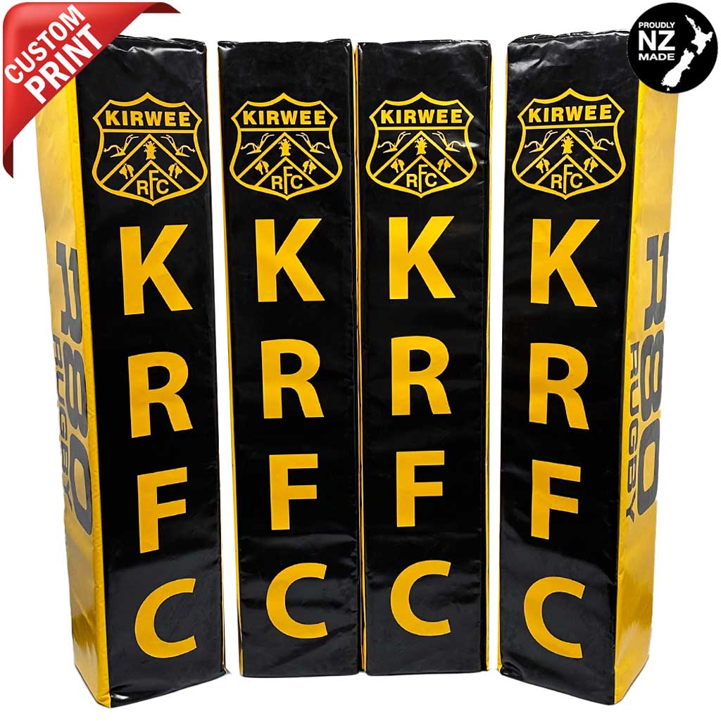 Custom Printed Rugby Goal Post Protector Pads - Royal Blue