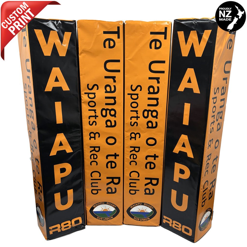 Custom Printed Rugby Goal Post Protector Pads - Royal Blue