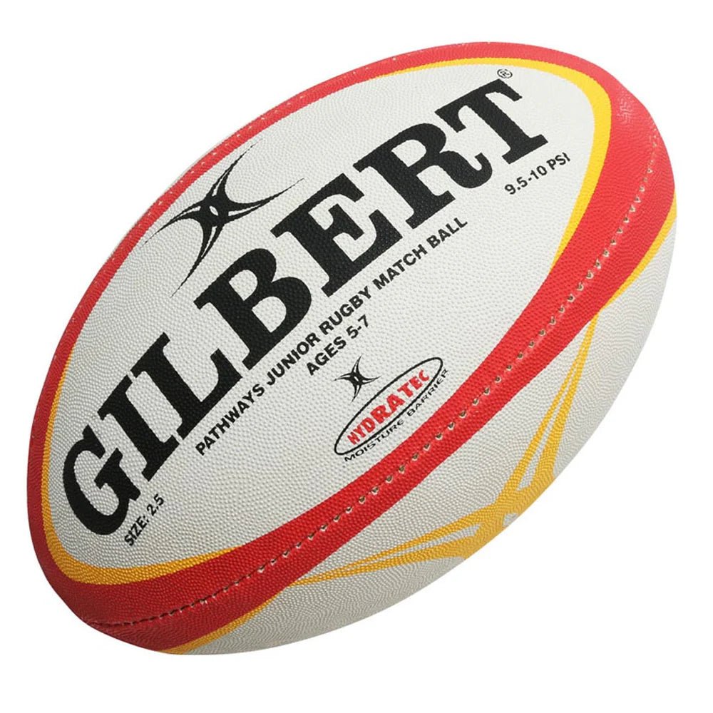Gilbert Pathways Junior Match Rugby Balls - 2.5 Red / White