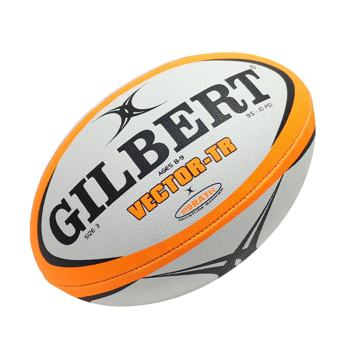 Gilbert Vector Trainer Rugby Balls - 3 Orange/Black