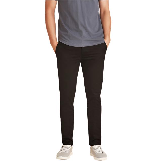 Mens Traveller Tapered Stretch Chino Pant - Black