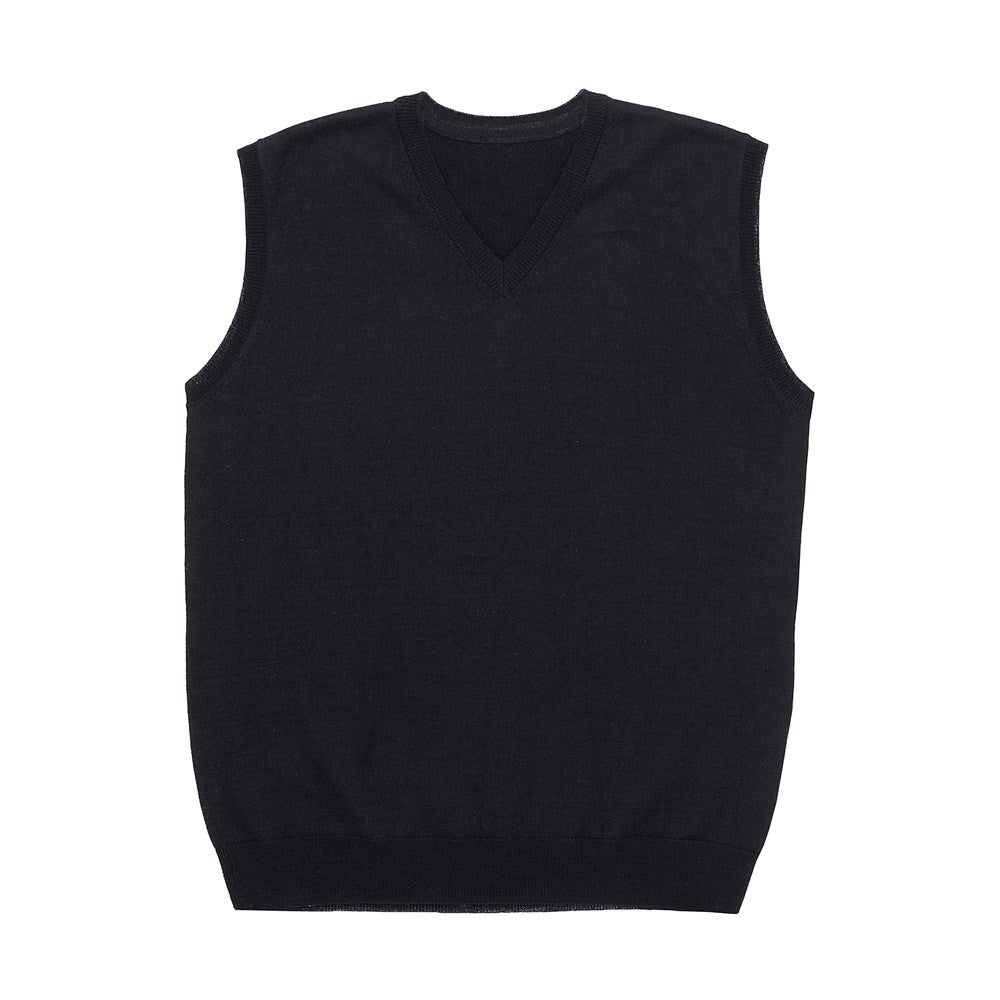 Merino Fully Fashioned Vest - Mens - blackS