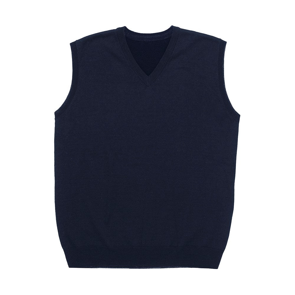 Merino Fully Fashioned Vest - Mens - navyS