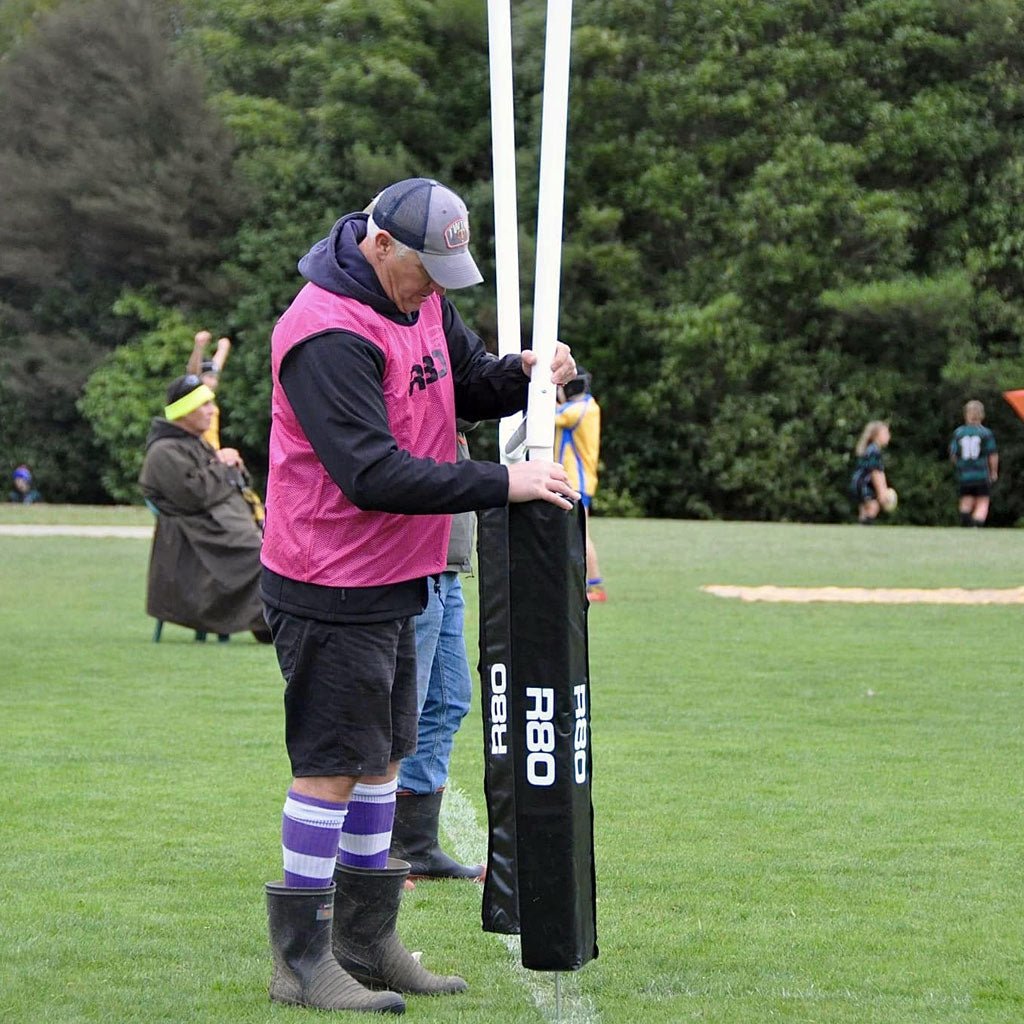 R80 Junior Portable Rugby Goal Posts - No Pads