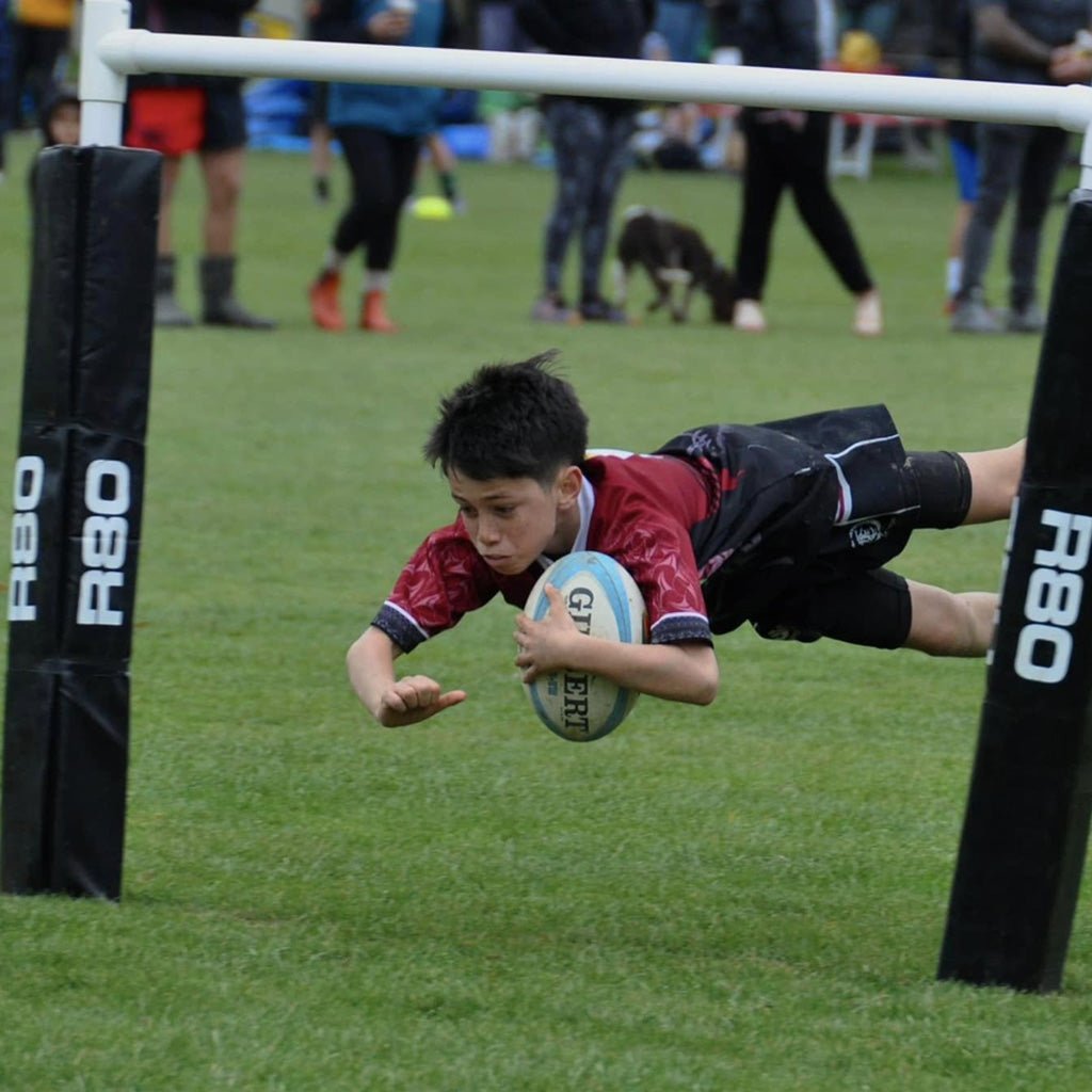 R80 Junior Portable Rugby Goal Posts - No Pads