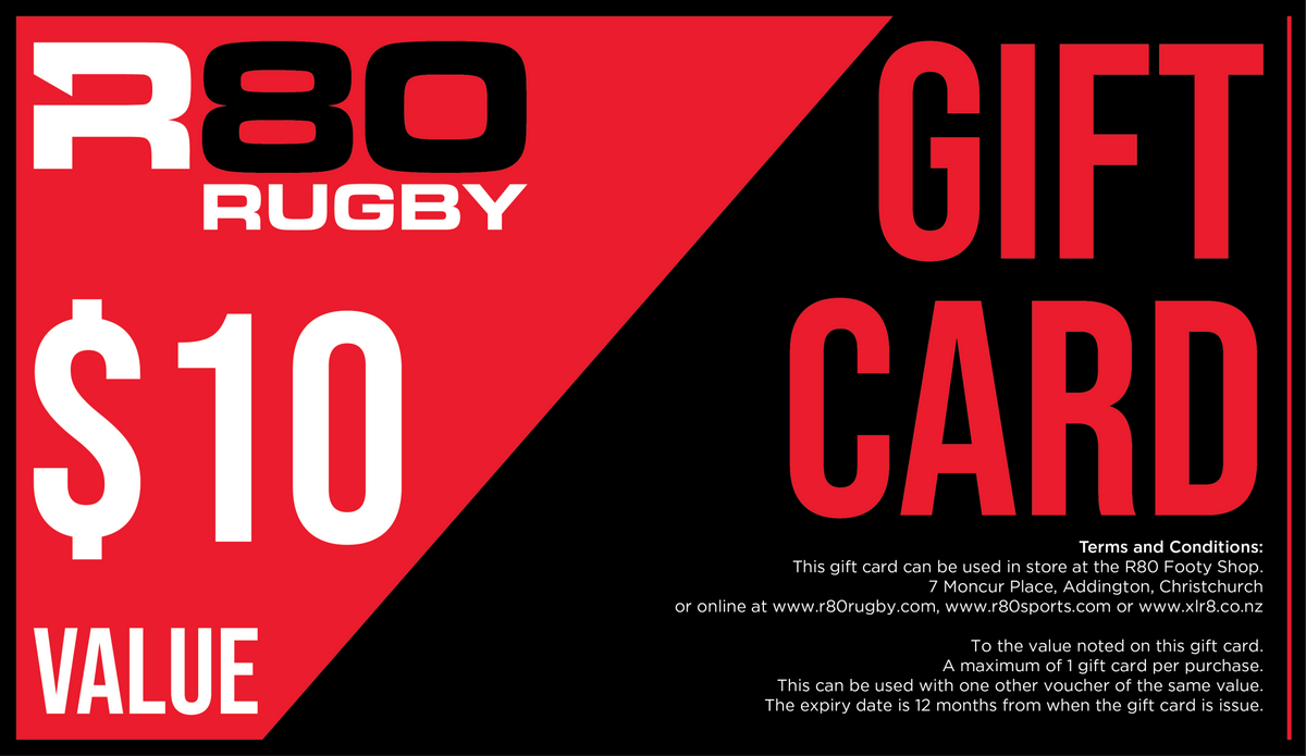 R80 Rugby Gift Card - $10.00 NZD