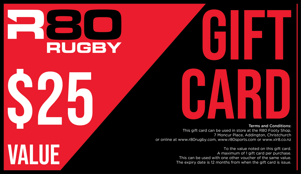 R80 Rugby Gift Card - $10.00 NZD