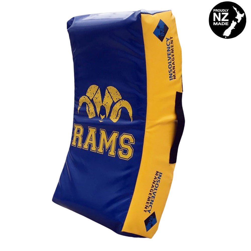 Rugby Hit Shield Curved - Custom Colours and Branding - BlackNo Printing