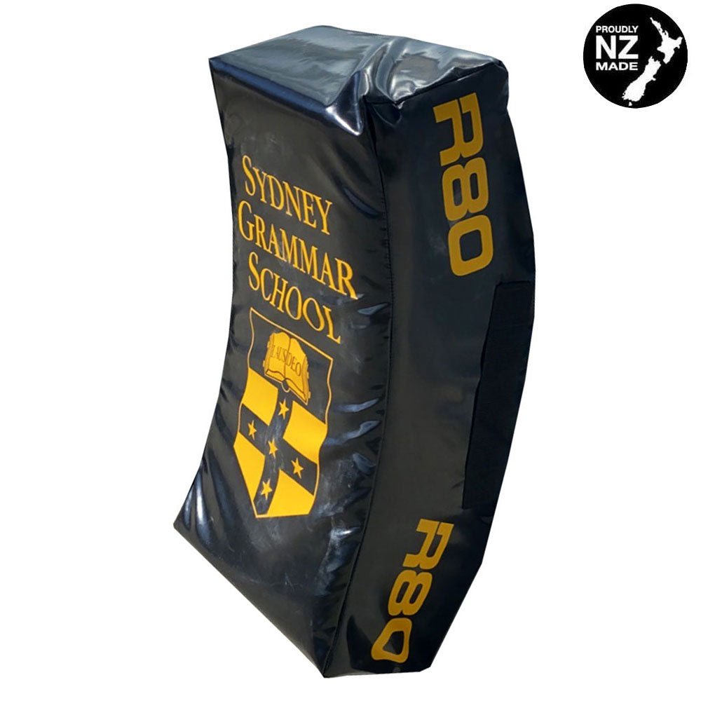 Rugby Hit Shield Curved - Custom Colours and Branding - BlackNo Printing