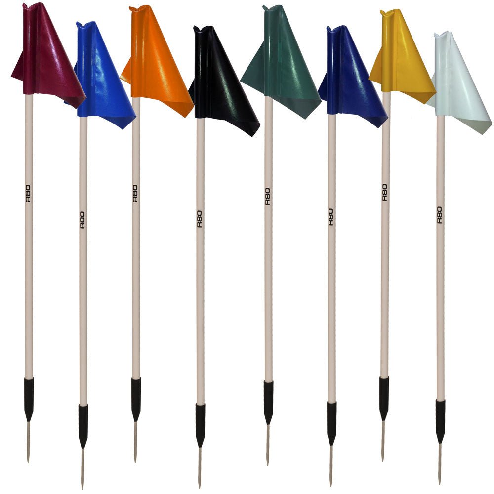 Sideline Poles with PVC Flags - RedSet of 4