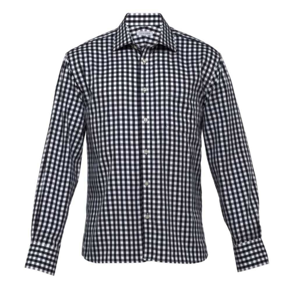 The Hartley Check Shirt - Mens - black/whiteS