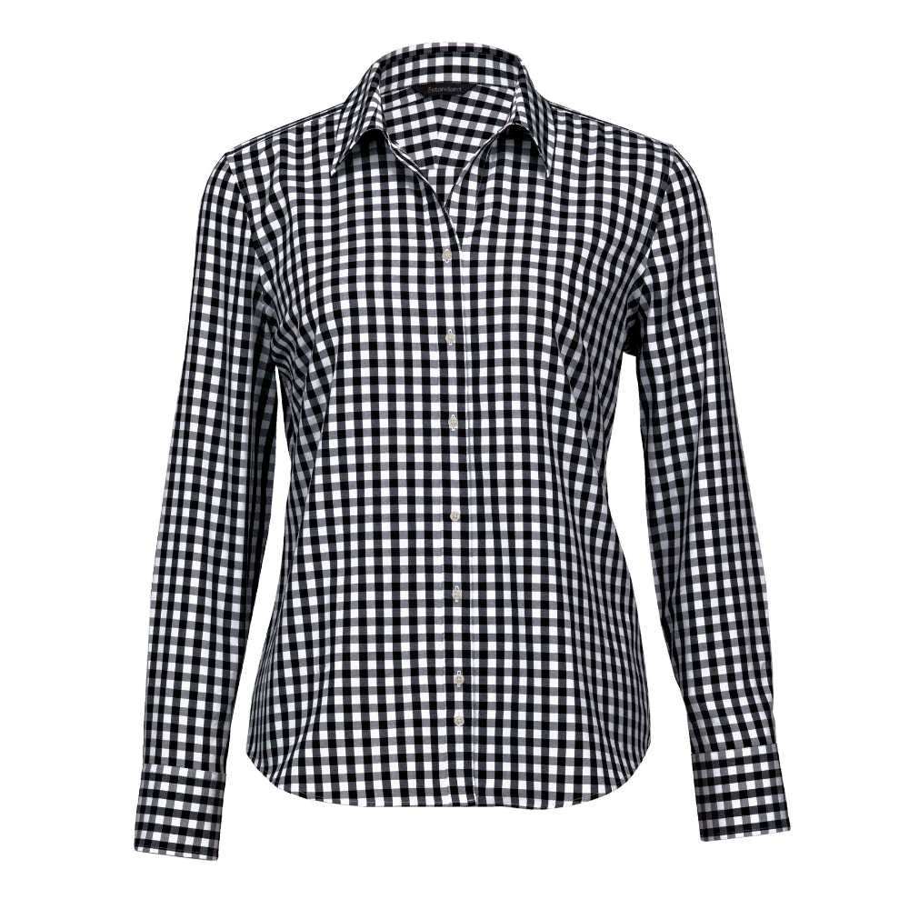 The Hartley Check Shirt - Womens - black/white18