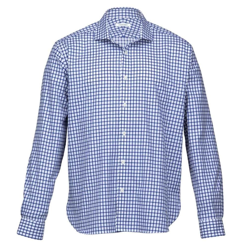 The Identity Check Shirt - Mens - french blue/whiteS