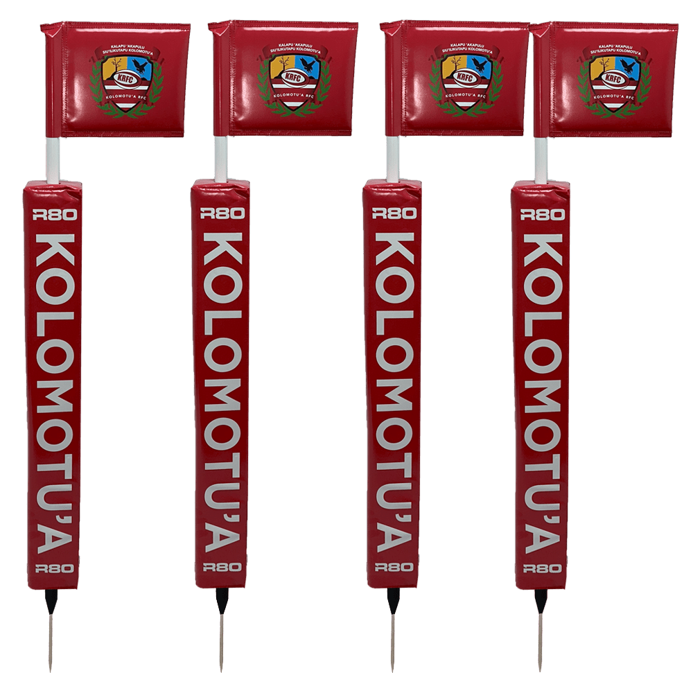 Touchline Pole with Printed Rigid Flag &amp; Protector - 