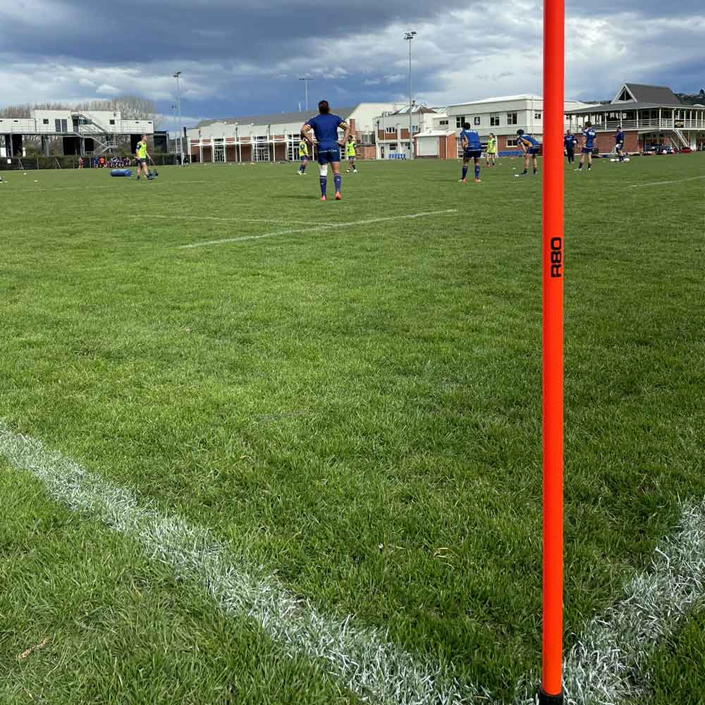 Rubber Base Agility Pole Set of 10 - Orange