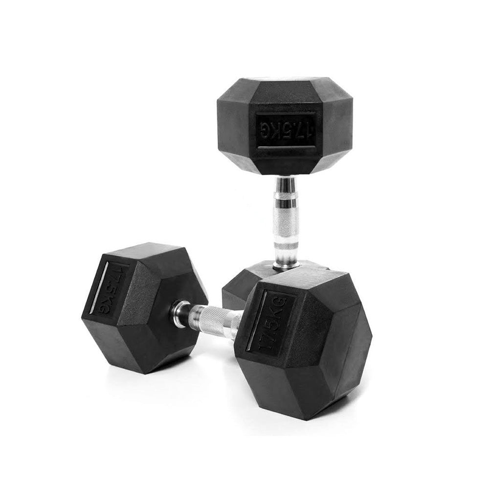 XLR8 Hex Rubber Dumbbell - 1KG